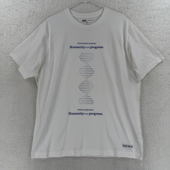 Uniqlo Other - Uniqlo UT Shinya Yamanaka Shirt Mens XL White Peace For All Graphic T-Shirt